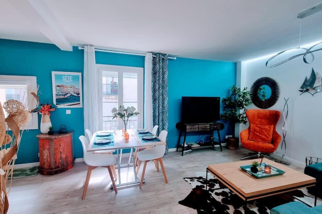 Appartement Le Clavel Superbe Deco, Centre Historique, Climatise, Parking A Proximite à Sète Extérieur photo